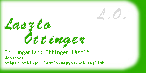 laszlo ottinger business card
