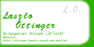 laszlo ottinger business card